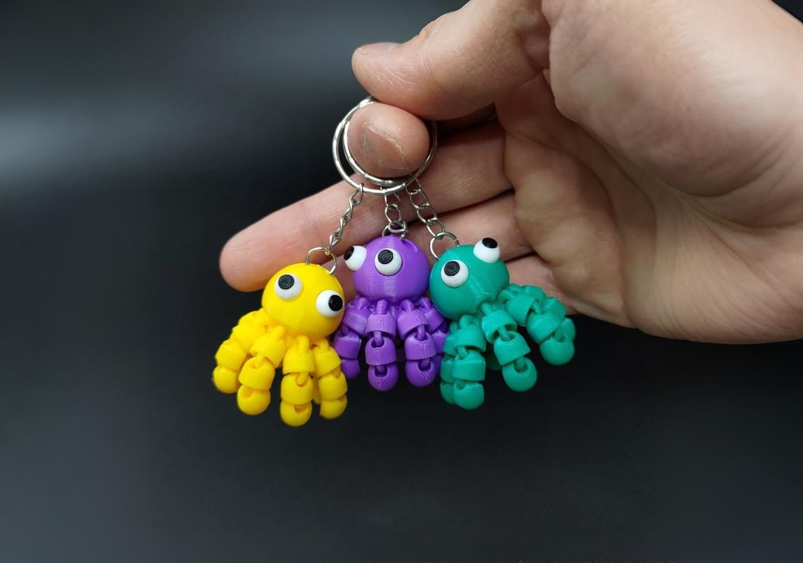 Esnek Bacaklı Ahtapot Anahtarlık