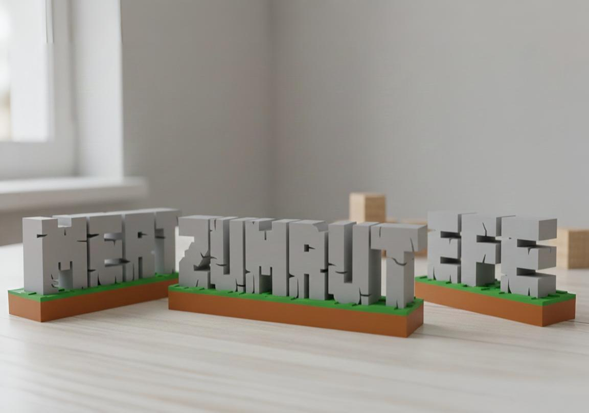 Kişiselleştirilebilir Minecraft İsimlik